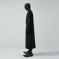 HOMME OVERSIZED DOUBLE-BREASTED WOOL-BLEND COAT - BLACK