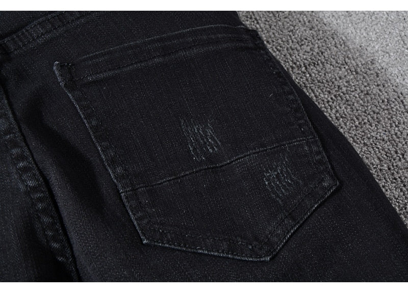 Jeans details Rad by Radgang Skinny fit Leather panelled Denim Jeans Men's 2020 RBRG