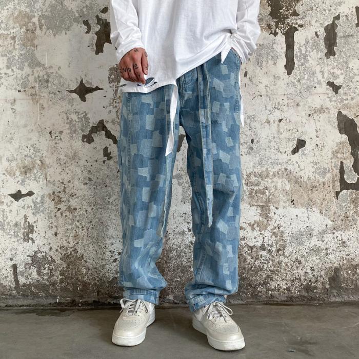 Blue Retro Patch Beggar Ripped Jeans For Men For Men Slim Fit Ripped Denim  Pants With Painted Design, Hip Hop Style, Available In Sizes S 4XL X0621  From Nickyoung01, $12.58 | DHgate.Com