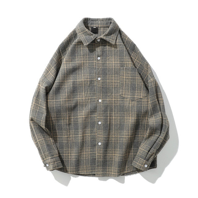 Men's Check Overshirt in Wool Fitted Flannel Rad by Radgang
