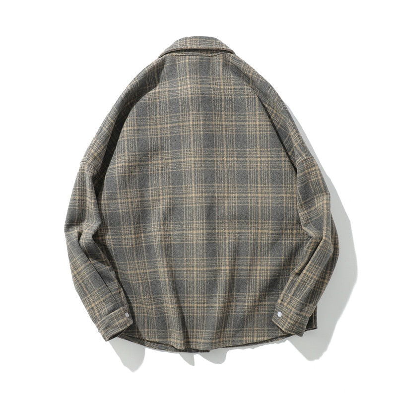 CHECK OVERSHIRT IN WOOL FLANNEL